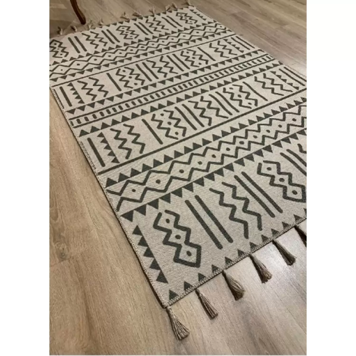 Evimod Jute Jt 03 Natural Saçaklı Jüt Halı Kilim