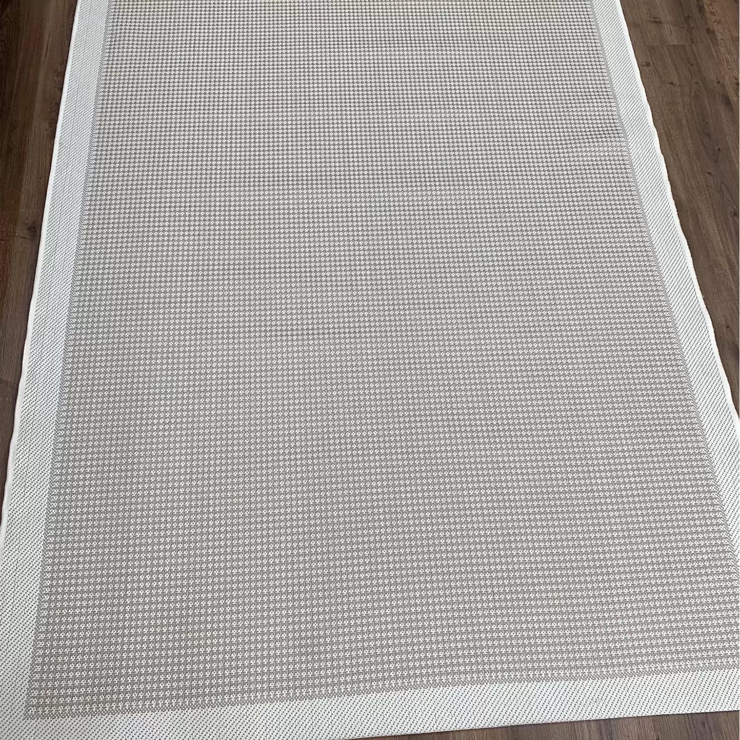 Evimod Sisal Bordürlü Krem-Vizon Dekoratif Halı 004