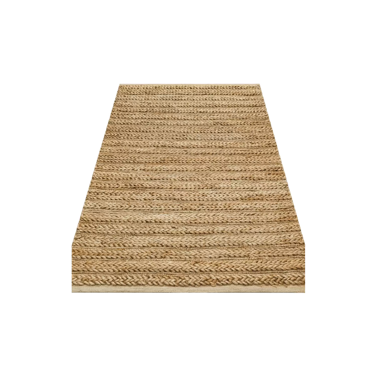 FLATWEAVE KILIM 0075 El Dokuma Naturel Jüt Hasır Halı