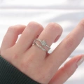 2li Görünümlü Topçuk Model Silver Renk Ayarlanabilir Yüzük - Lisinya