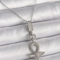 316L Çelik Gümüş Renk Zincir Ankh Model Kadın Kolye - Lisinya