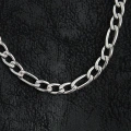 316L Çelik Kalın Figaro Zincir Model Gümüş Renk Erkek Kolye
