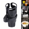 Araç İçi 360 Derece Dönen 2li Bardaklıklı Açılarak Ayarlanabilir Bardak Tutucu Aparat ( Lisinya )