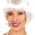 Beyaz Renk Parti Peruğu Kısa Küt Saç