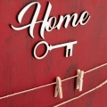 Dekoratif Home Keys Ahşap Resimlik Ve Notluk (kırmızı) ( Lisinya )
