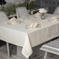 Ekru 8 Parça Keten Masa Örtüsü