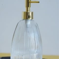 Glasscom Çizgili Sıvı Sabunluk