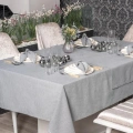Gri 8 Parça Keten Masa Örtüsü