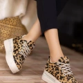 Lulu Leopar Süet Bağcıklı Spor Ayakkabı
