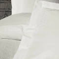 Nakışlı Çift Kişilik Saten Nev Takımı Luxe Ekru