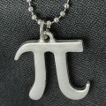 Pi Sayısı Tasarımlı Metal Erkek Kolye