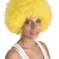 Sarı Renk Kıvırcık Afro Bonus Peruk