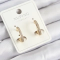 Xuping Zirkon Taşlı I Model Gold Renk Kadın Küpe
