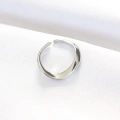 Yassı Silver Renk Ayarlanabilir Yüzük