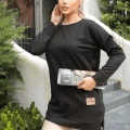 Yeni Stil Siyah Arma Detaylı Tunik 10020 ( Lisinya )