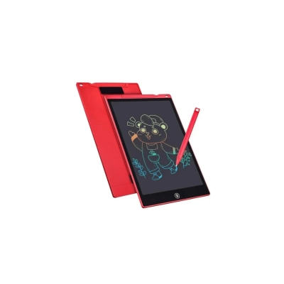 12 Inc Renkli Lcd Grafik Dijital Kalemli Çizim Tableti Yazı Tahta Not Yazma Eğitim Tableti Kırmızı - Lisinya