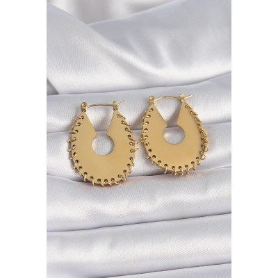 316L Çelik Gold Renk Kadın Küpe