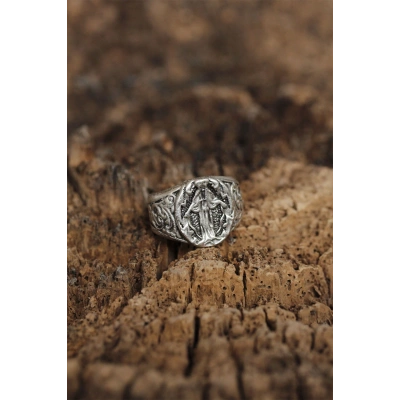 Ayarlanabilir Keçi Kafası Tasarımlı Erkek Yüzük