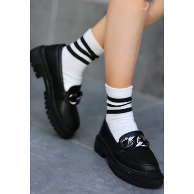 Biga Siyah Cilt  Ayakkabı