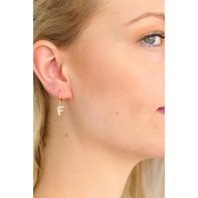 F Harf Bayan Küpe - Lisinya