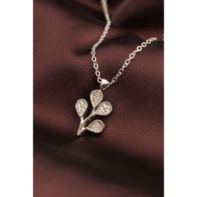 Gümüş Renk Zirkon Taşlı Çoklu Balon Kolye - Lisinya