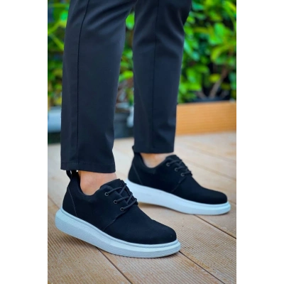 KB-003 Kuback Siyah Süet Bağcıklı  Günlük Erkek  Ayakkabı