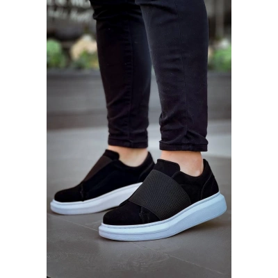 KB-040  Kuback Siyah Süet   Lastikli  Günlük Erkek  Ayakkabı