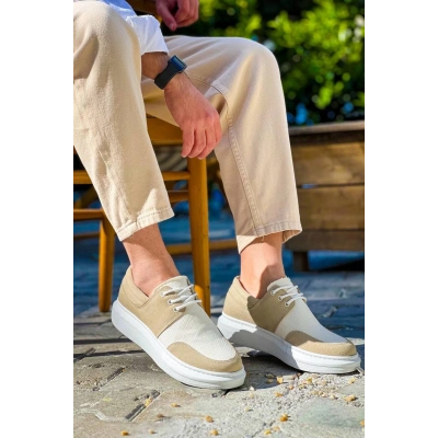 KB-042  Kuback Bağcıklı Bej Günlük Erkek Ayakkabı