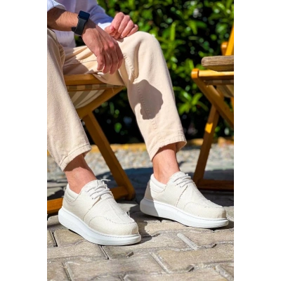 KB-042  Kuback Bağcıklı Beyaz Günlük Erkek Ayakkabı