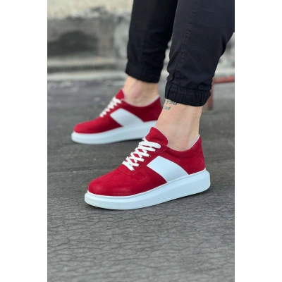 Kırmızı Süet Erkek Casual Ayakkabı