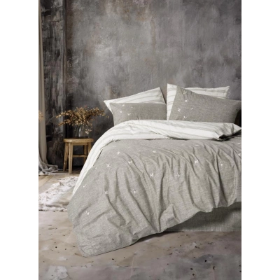 Klein Nakışlı Çift Kişilik Nev Takımı Moke Kahve