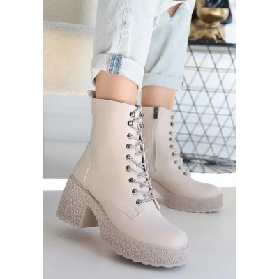 Morliy Bej Cilt Bağcıklı Bot