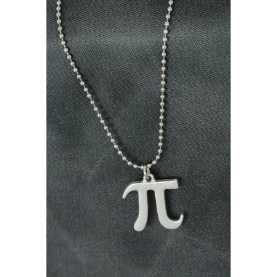 Pi Sayısı Tasarımlı Metal Erkek Kolye - Lisinya