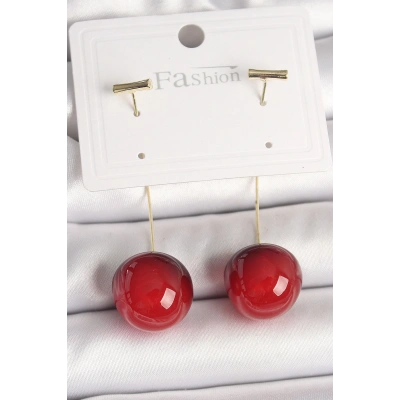 Pirinç Gold Renk Çivi Kiraz Model Kadın Küpe