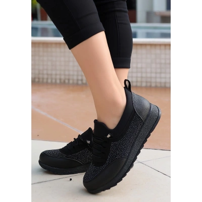 Plani Siyah Cilt Babet Ayakkabı