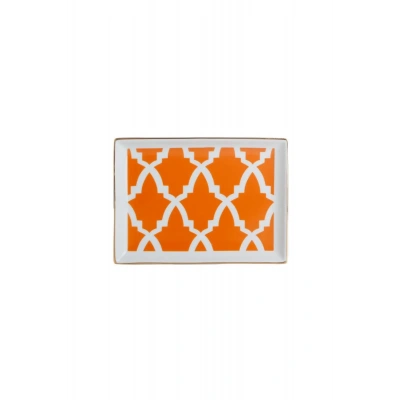 Porland Morocco Desen3 Turuncu Kahvaltı Tabağı 18cm