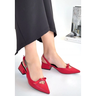 Rewat Kırmızı Cilt Topuklu Ayakkabı - Lisinya