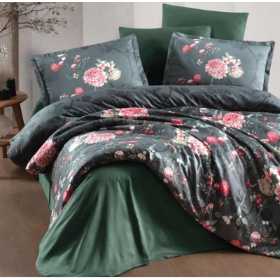 Saten Çift Kişilik Nev Takımı Alfon V1 Kahve