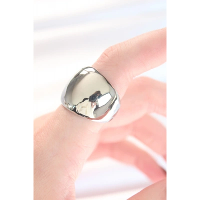 Silver Renk Ayarlanabilir Bombeli Ayna Yüzük