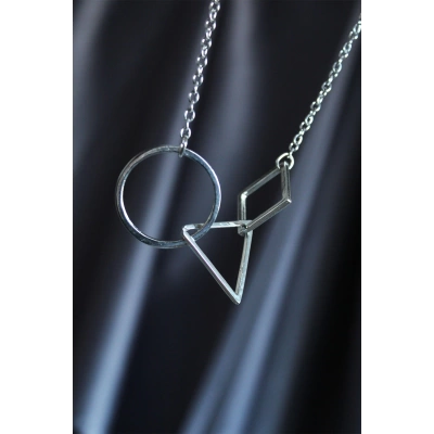 Silver Renk Squid Game Unisex Kolye - Lisinya