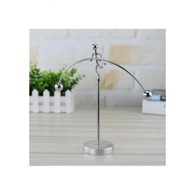 Tasarımlı Ve Eğlenceli Metal Oyuncak Figürü Newton Denge Adam ( Lisinya )