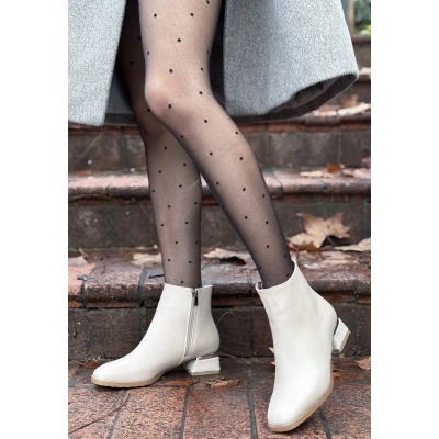 Tonti Bej Cilt Topuklu Bot