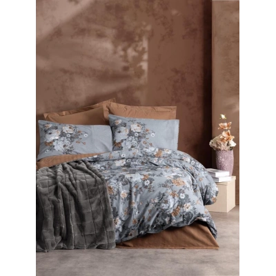 Trim Çift Kişilik Battaniyeli Nev Takımı Smooth Antrasit