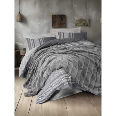 Trim Çift Kişilik Battaniyeli Nev Takımı Suave Antrasit