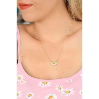 Zirkon Taşlı Bayan Kolye