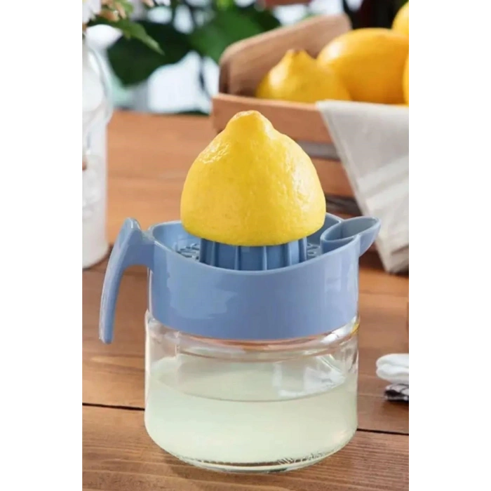 300ml Cam Hazneli Pratik Limon Narenciye Sıkacağı Kc-405 ( Lisinya )