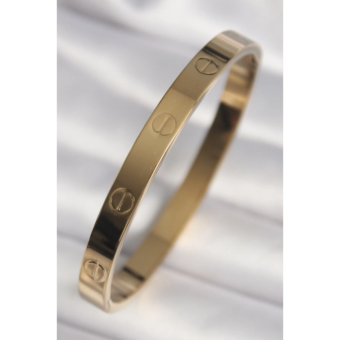 316L Çelik Gold Renk Model Kadın Kelepçe - Lisinya