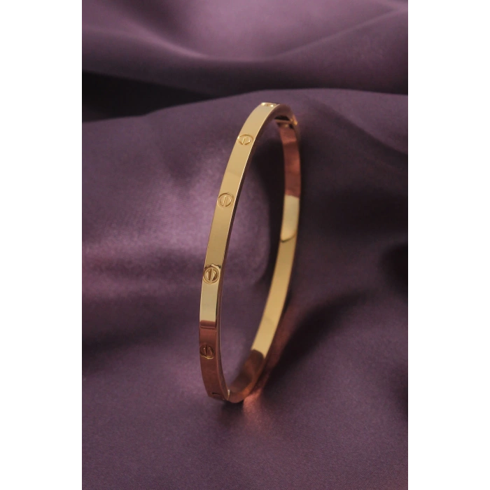 316L Çelik Gold Renk Kadın Kelepçe - Lisinya