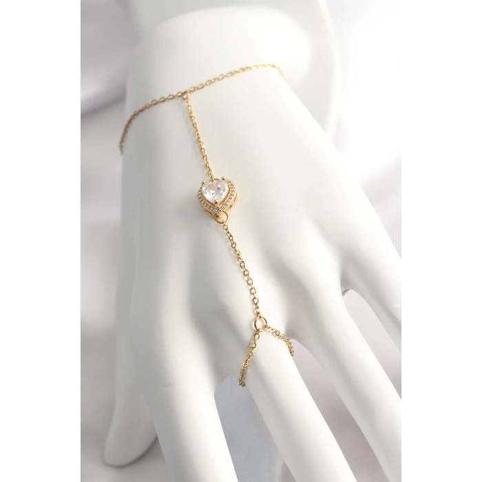 316L Çelik Gold Renk Kalp Model Şahmeran