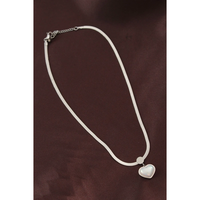 316L Çelik İtalyan Zincir Kalp Kolye - Lisinya